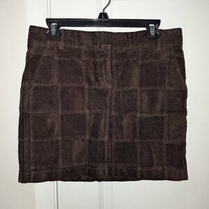 NEW Ann Taylor LOFT Dark Patchwork Corduroy Cords Short Patch Mini Skirt NWT 4